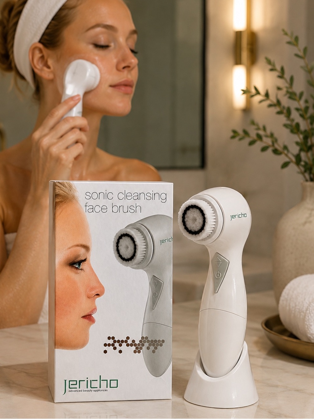 Jericho White Sonic Cleansing Face Brush